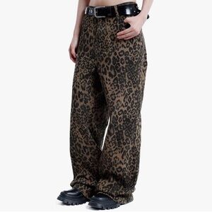 Leopard jeans